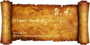 Ulmer András névjegykártya